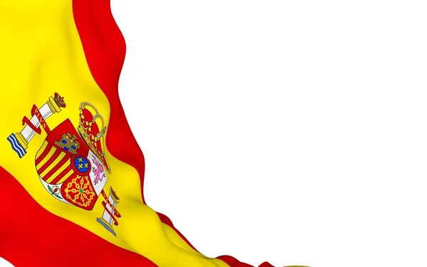 Bandeira Espanha Símbolo Oficial Estado Reino Espanha Conceito Web Páginas — Fotografia de Stock