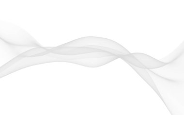 Beyaz soyut arka plan. Dalgalanan beyaz eşarp. Rüzgarın beyaz kumaşında sallanıyor. 3B illüstrasyon