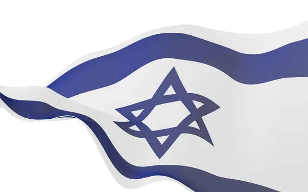 Прапор Ізраїлю Державний Символ Держави Ізраїль Блакитна Зірка Давида Між — стокове фото