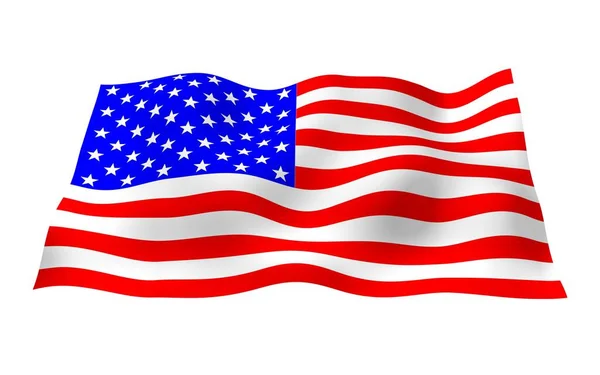 Mávání Vlajkou Spojených Států Amerických Hvězdy Pruhy Státní Symbol Usa — Stock fotografie