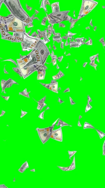 ธนบ ตรดอลลาร นได แยกจากโครเมคก นอย ในอากาศ 100 เหร ยญธนบ ตรสหร — ภาพถ่ายสต็อก