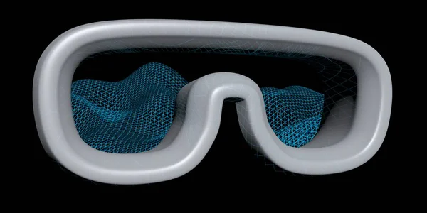 Virtuele Realiteit Masker Illustratie Donkere Achtergrond Brillen Technologie Concept Illustratie — Stockfoto