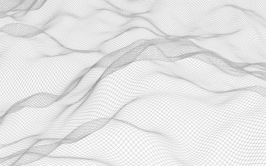 Beyaz arka planda soyut manzara. Siber uzay şebekesi. merhaba teknoloji ağı. 3d illüstrasyon