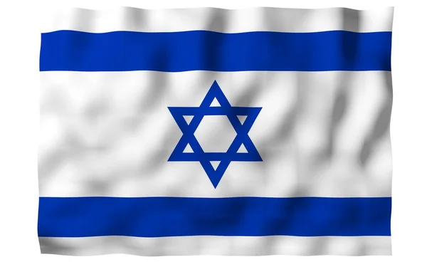 Bandera Israel Símbolo Estatal Del Estado Israel Una Estrella Azul — Foto de Stock