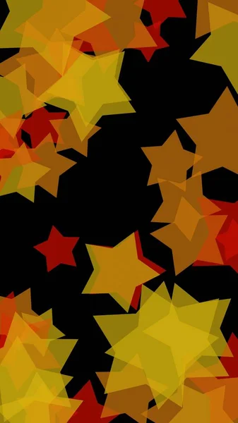 Multicolored Translucent Stars Dark Background Vertical Image Orientation Illustration — Stock Photo, Image