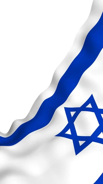 Die Flagge Israels Staatssymbol Des Staates Israel Ein Blauer Davidstern — Stockfoto