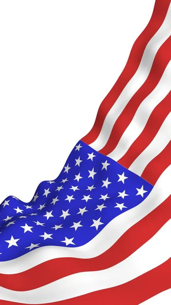 Размахивая Флагом Соединенных Штатов Америки Звезды Полосы Государственный Символ Сша — стоковое фото