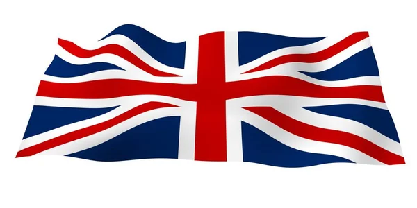 Bandeira Acenando Grã Bretanha Bandeira Britânica Reino Unido Grã Bretanha — Fotografia de Stock