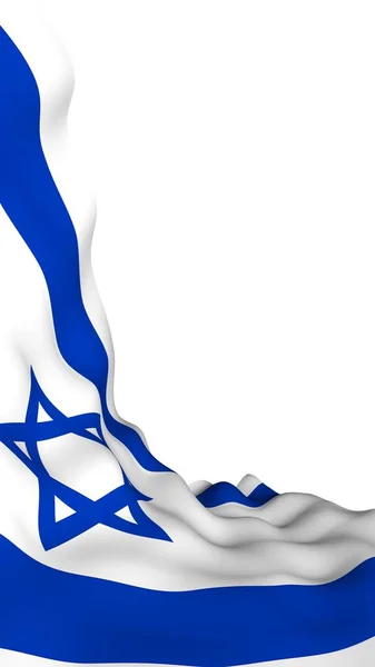 Die Flagge Israels Staatssymbol Des Staates Israel Ein Blauer Davidstern — Stockfoto