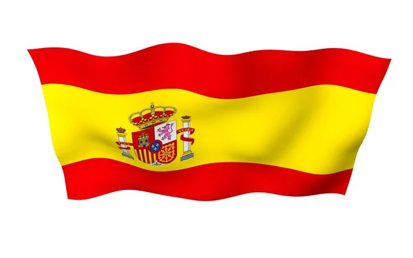 Flaga Hiszpanii Oficjalny Symbol Państwa Królestwa Hiszpanii Koncepcja Strony Internetowe — Zdjęcie stockowe