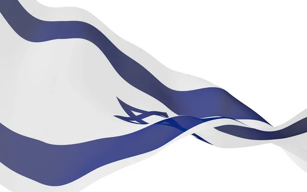 Israels Flagga Statssymbol För Staten Israel Blå Davids Stjärna Mellan — Stockfoto
