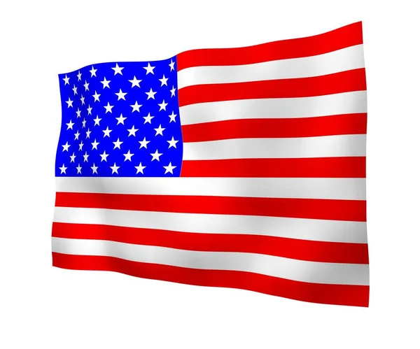Прапор Сполучених Штатів Америки Зірки Смуги Державний Символ Сша Ілюстрація — стокове фото