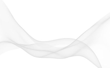 Beyaz soyut arka plan. Dalgalanan beyaz eşarp. Rüzgarın beyaz kumaşında sallanıyor. 3B illüstrasyon