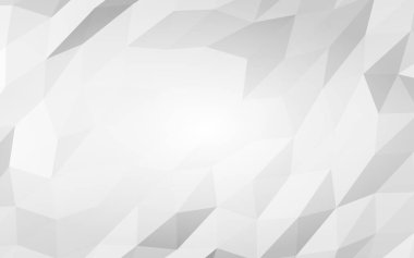 Beyaz soyut arka plan. Lowpoly arka planı. Buruşmuş kağıt. 3B illüstrasyon