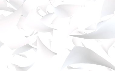 Uçan kağıtlar beyaz arka planda izole edilmiş. Soyut para havada uçuşuyor. 3d illüstrasyon