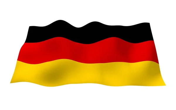 Прапор Німеччини Широкий Формат Ілюстрацій Державний Символ Федеративної Республіки Німеччини — стокове фото