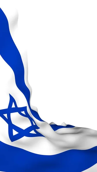 Die Flagge Israels Staatssymbol Des Staates Israel Ein Blauer Davidstern — Stockfoto