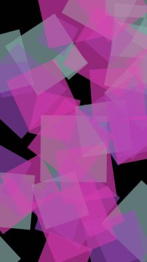 Koyu arkaplanda çok renkli yarı şeffaf altıgenler. Dikey görüntü yönlendirmesi. 3B illüstrasyon