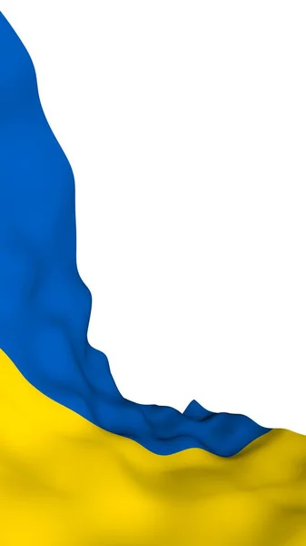 Die Flagge Der Ukraine Auf Weißem Hintergrund Nationalflagge Und Staatsfahne — Stockfoto