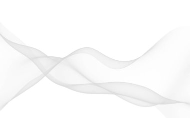 Beyaz soyut arka plan. Dalgalanan beyaz eşarp. Rüzgarın beyaz kumaşında sallanıyor. 3B illüstrasyon