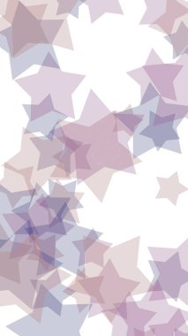 Beyaz arka planda gri yarı saydam yıldızlar. Dikey görüntü yönlendirmesi. 3d illüstrasyon