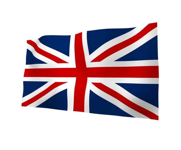 Bandeira Acenando Grã Bretanha Bandeira Britânica Reino Unido Grã Bretanha — Fotografia de Stock