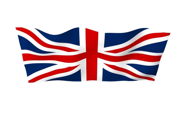 Wapperende Vlag Van Het Groot Brittannië Britse Vlag Verenigd Koninkrijk — Stockfoto