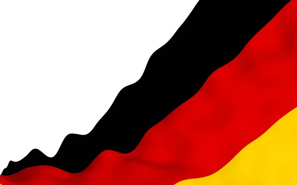 Σημαία Γερμανίας Ευρεία Τρισδιάστατη Απεικόνιση Κρατικό Σύμβολο Της Ομοσπονδιακής Δημοκρατίας — Φωτογραφία Αρχείου