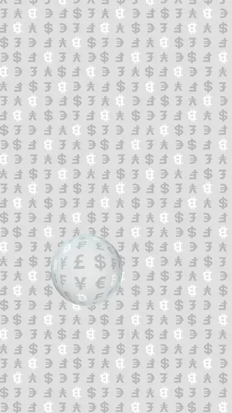 Bitcoin Och Valuta Grå Bakgrund Digital Krypto Valuta Symbol Affärsidé — Stockfoto