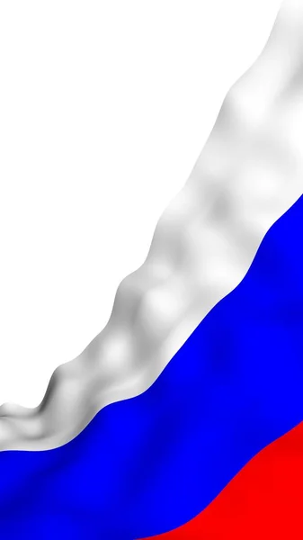 Waving Flaga Federacji Rosyjskiej Narodowy Symbol Państwa Rosji Ilustracja — Zdjęcie stockowe