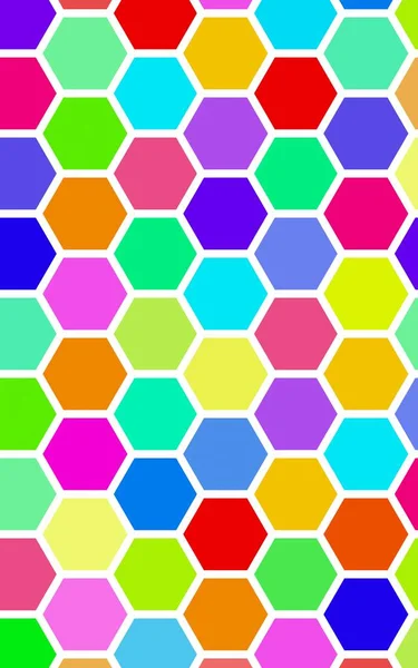 Medový Hřeben Mnoho Barev Vícebarevné Izometrická Geometrie Ilustrace — Stock fotografie