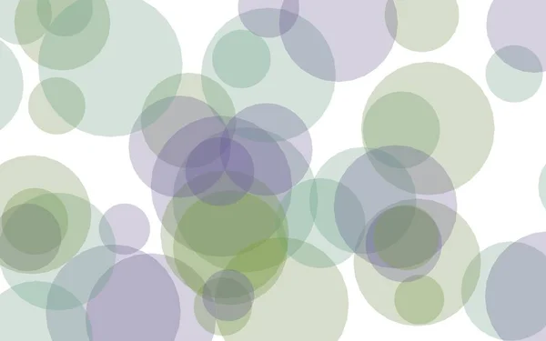 Círculos Translúcidos Multicolores Sobre Fondo Blanco Tonos Verdes Ilustración —  Fotos de Stock