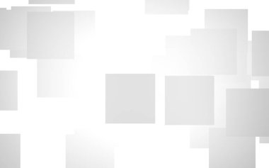 Beyaz soyut arka plan. Gri kareli puslu arkaplan. 3B illüstrasyon