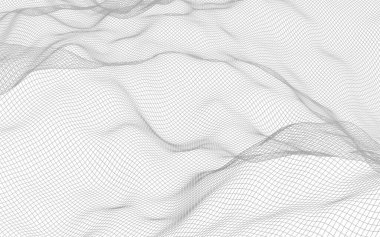 Beyaz arka planda soyut manzara. Siber uzay şebekesi. merhaba teknoloji ağı. 3d illüstrasyon