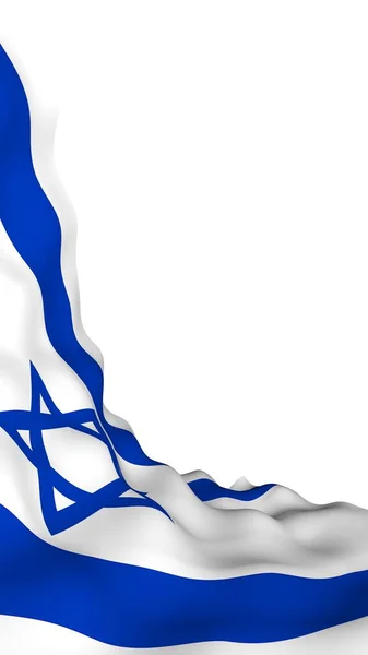 Die Flagge Israels Staatssymbol Des Staates Israel Ein Blauer Davidstern — Stockfoto