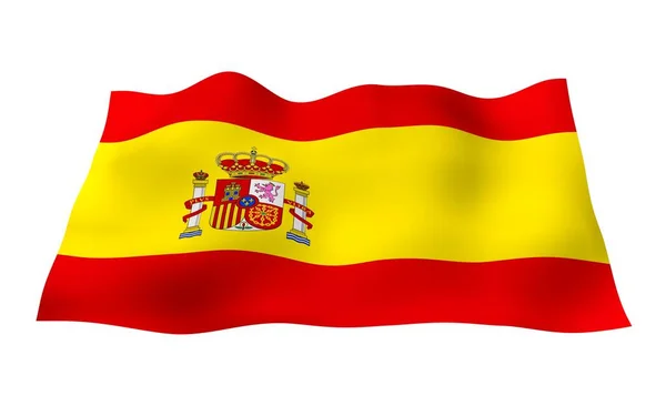 Flag Spain Official State Symbol Kingdom Spain Concept Web Sports — Stock Photo, Image