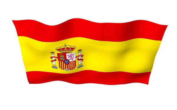 Флаг Испании Официальный Государственный Символ Королевства Испания Концепция Веб Спортивные — стоковое фото