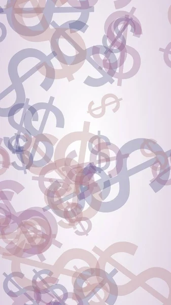 Sinais Dólares Translúcidos Cinzentos Fundo Escuro Tons Cinzentos Ilustração — Fotografia de Stock