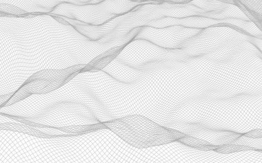 Beyaz arka planda soyut manzara. Siber uzay şebekesi. merhaba teknoloji ağı. 3d illüstrasyon