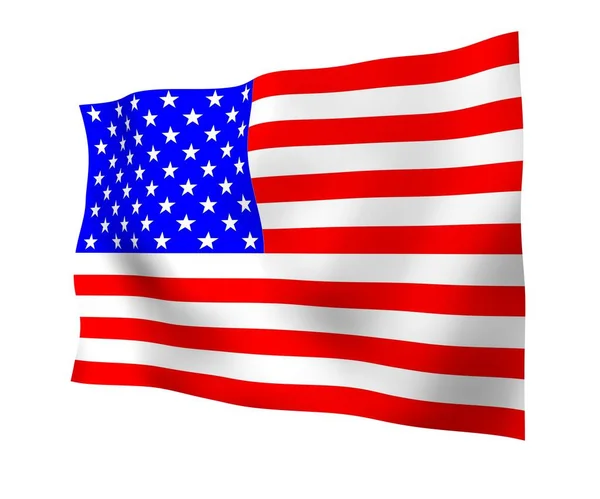 Amerika Birleşik Devletleri Bayrağı Sallıyor Yıldızlar Çizgiler Abd Nin Devlet — Stok fotoğraf