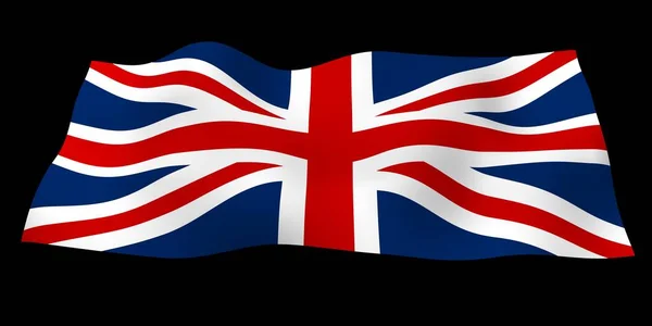 Waving Flag Great Britain Dark Background British Flag United Kingdom — Stock Photo, Image