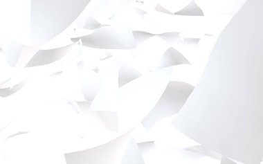 Uçan kağıtlar beyaz arka planda izole edilmiş. Soyut para havada uçuşuyor. 3d illüstrasyon