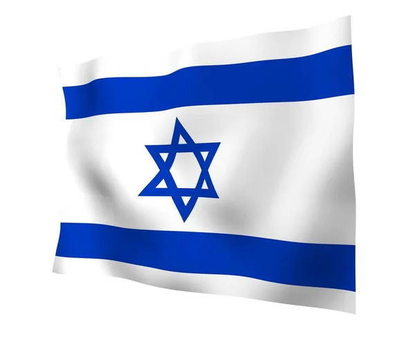 Bandeira Israel Símbolo Estado Estado Israel Uma Estrela Azul David — Fotografia de Stock