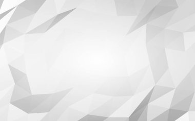 Beyaz soyut arka plan. Lowpoly arka planı. Buruşmuş kağıt. 3B illüstrasyon