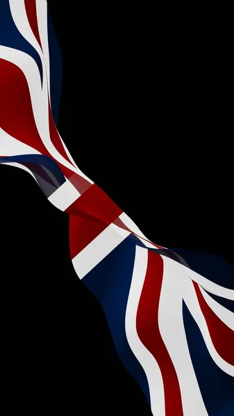 Drapeau Agitant Grande Bretagne Sur Fond Sombre Drapeau Britannique Royaume — Photo