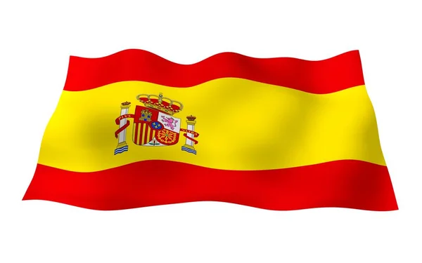 Drapeau Espagne Symbole Officiel Royaume Espagne Concept Web Pages Sportives — Photo