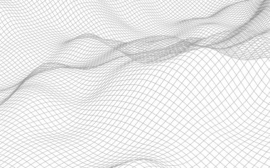 Beyaz arka planda soyut manzara. Siber uzay şebekesi. merhaba teknoloji ağı. 3d illüstrasyon