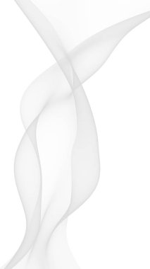 Beyaz soyut arka plan. Dalgalanan beyaz eşarp. Rüzgâr gibi esiyor. 3B illüstrasyon