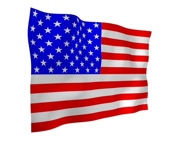 Amerika Birleşik Devletleri Bayrağı Sallıyor Yıldızlar Çizgiler Abd Nin Devlet — Stok fotoğraf