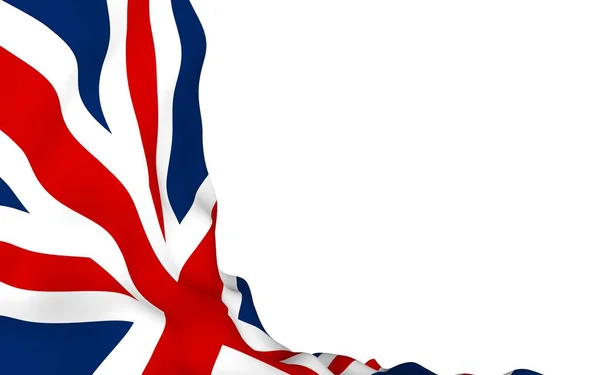Mávání Vlajkou Velké Británie Britská Vlajka Spojené Království Velké Británie — Stock fotografie